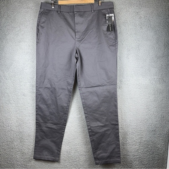 NDSTRY Pants Mens 38x32 Gray Mason Stretch Chino Classic Fit Office Preppy NWT - Picture 1 of 9
